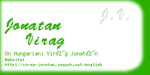 jonatan virag business card